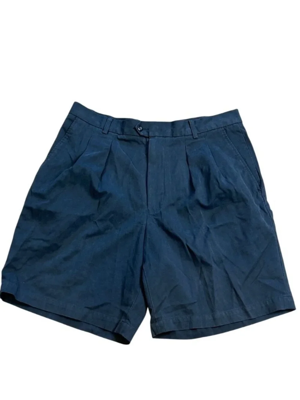 John W. Nordstrom Pleated Shorts Black Herringbone Bermuda Size 36 Waist